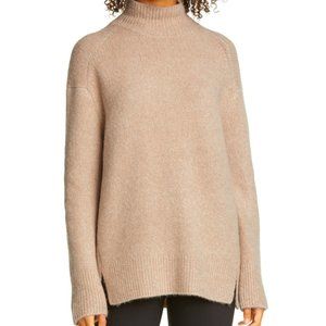 Vince Double Slit Mock Neck Alpaca Sweater